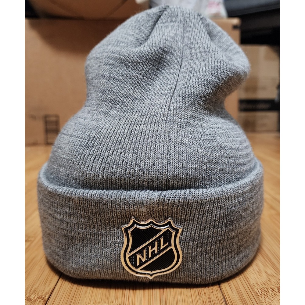 Adidas Tampa Bay Lightning NHL Knit Beanie Gray Black Logo Hockey Sports OSFA
